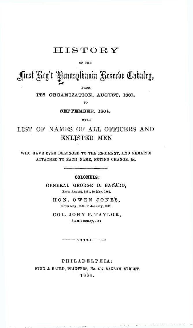 History 1st Cavalry Reserve - Page 1